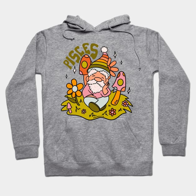 Pisces Gnome Hoodie by Doodle by Meg